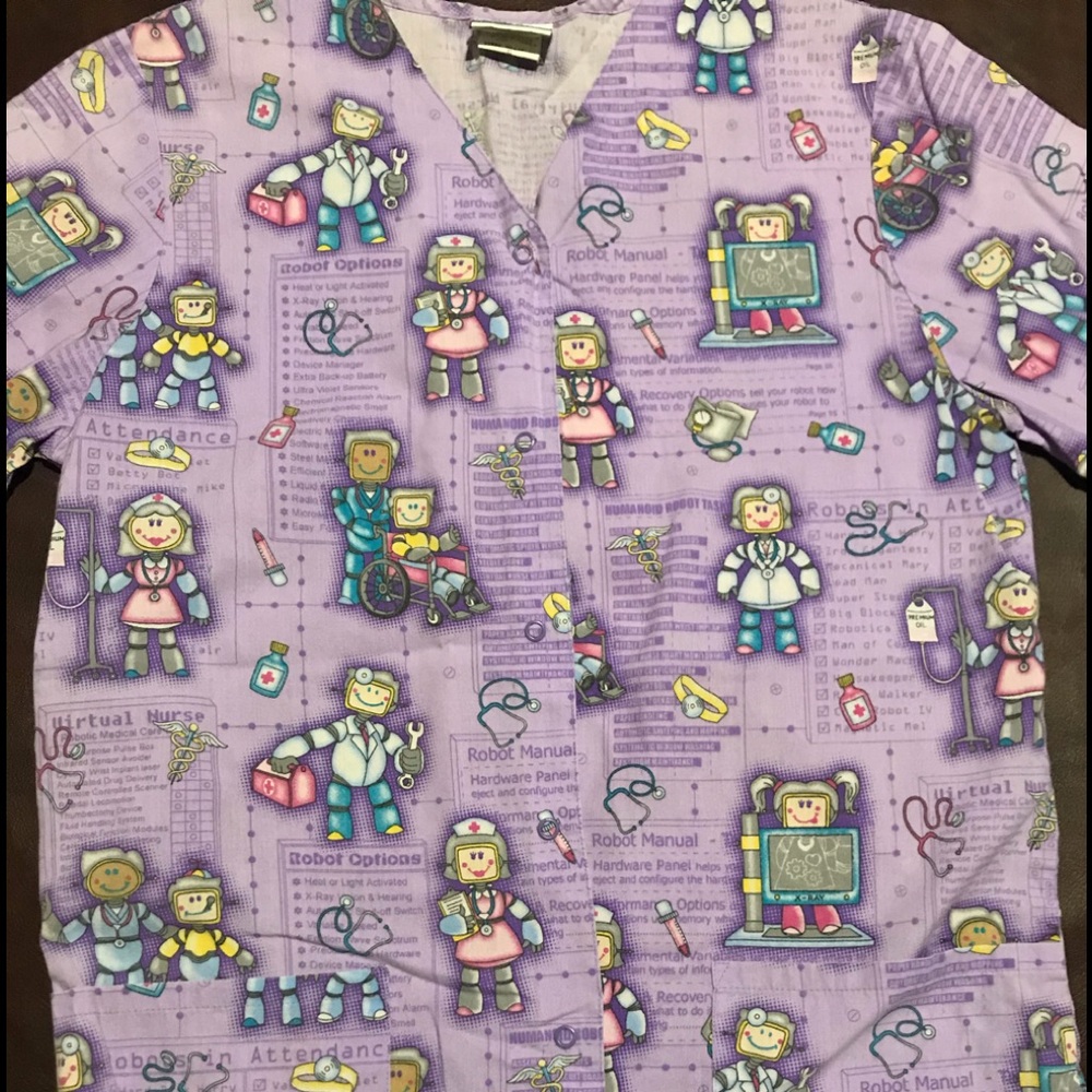 Simply Basic Uniform Scrub Top Size Small